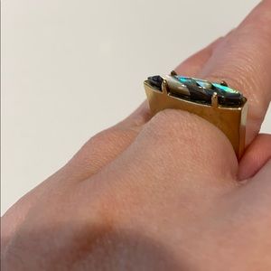 Kelly Wearstler flat abalone ring